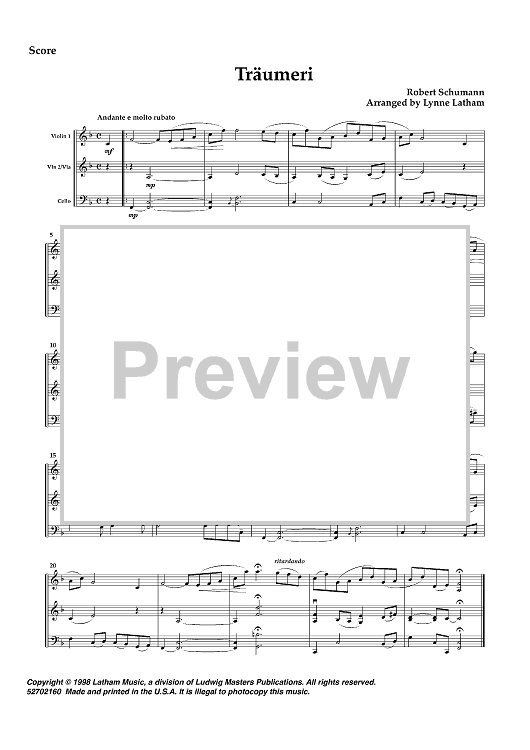 Träumeri - Score