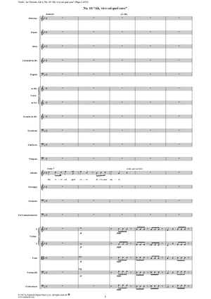 Ah, vive sol quel core, No. 10 from "La Traviata", Act 2 - Full Score