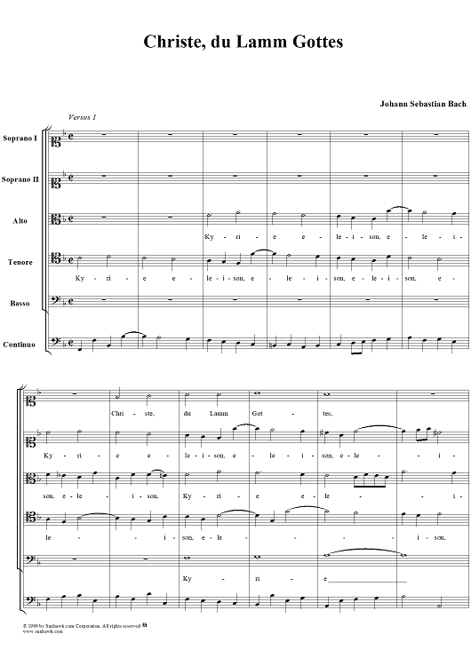 Kyrie Eleison in G Minor  ("Christe, du Lamm Gottes")