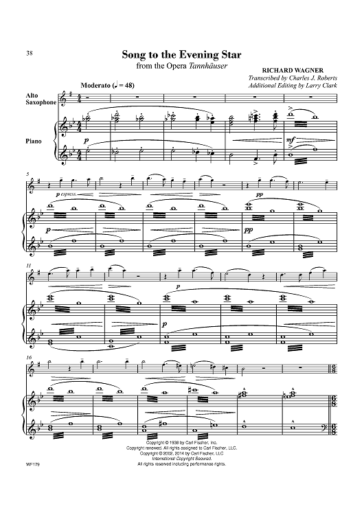 Song to the Evening Star from the Opera Tannhäuser