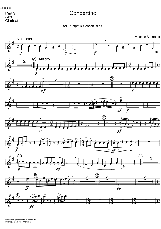 Concertino - Alto Clarinet