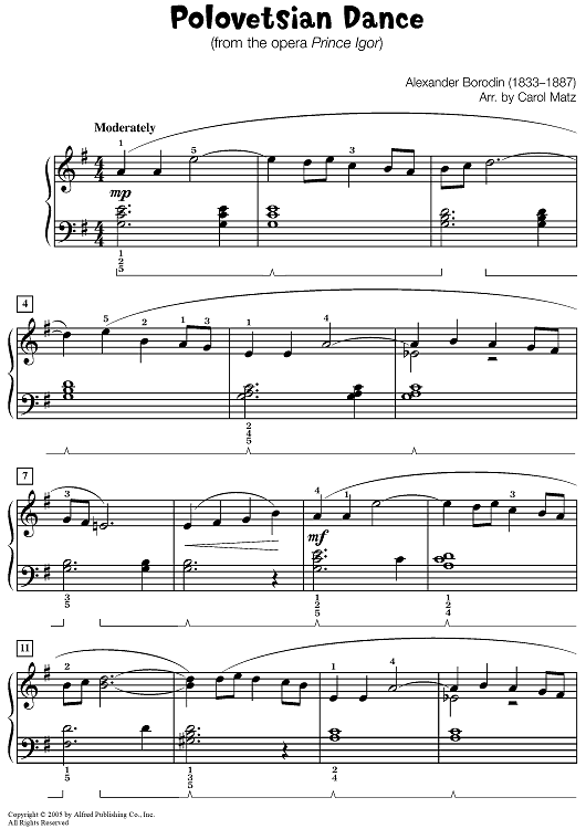 Polovetsian Dance (from the opera Prince Igor)