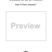 Concerto in E Minor    - from "L'Estro Armonico" - Op. 3/4  (RV550) - Bass