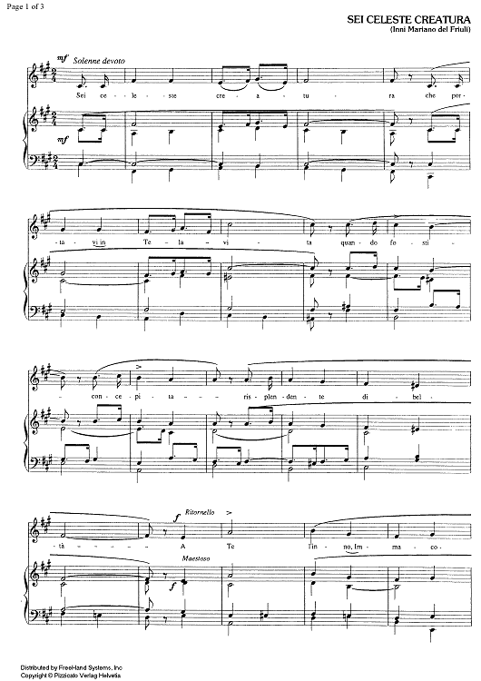 Sei celeste creatura