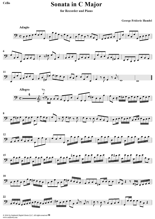 Sonata in C Major - Cello