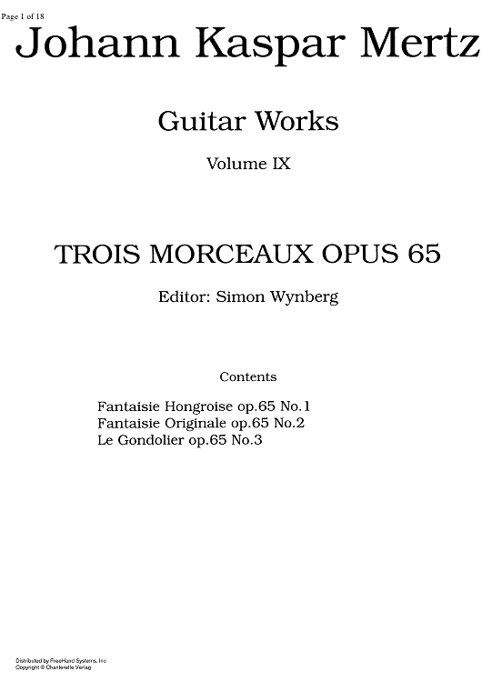 3 Marceaux Op.65