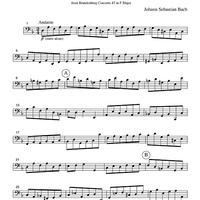 Andante - from Brandenburg Concerto #2 in F Major - Part 3 Cello or Bassoon