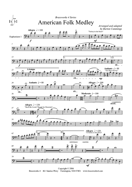 American Folk Medley - Euphonium 1 BC
