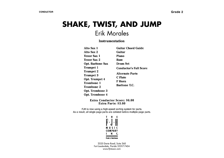 Shake, Twist, and Jump - Score