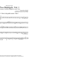 Two Madrigals, Vol. 1 - from Morley's "First Book of Madrigals to 4 Voices" (1594) - Trumpet 2 in Bb