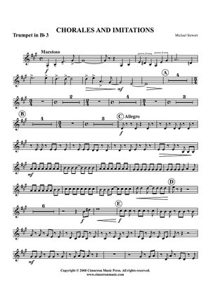 Chorales and Imitations - Trumpet 3 in Bb