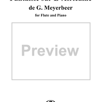 Fantaisie sur L'Africaine - Piano Score