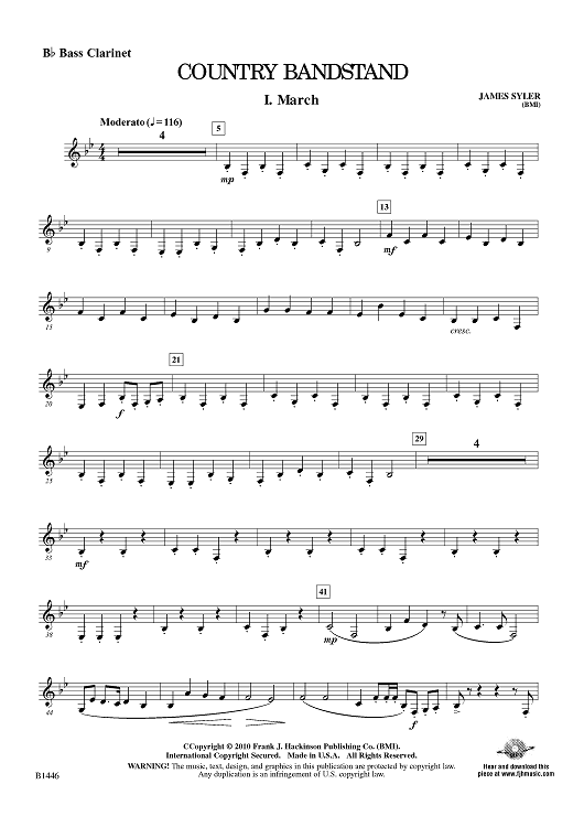 Country Bandstand - Bb Bass Clarinet