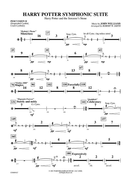 Harry Potter Symphonic Suite - Percussion 2