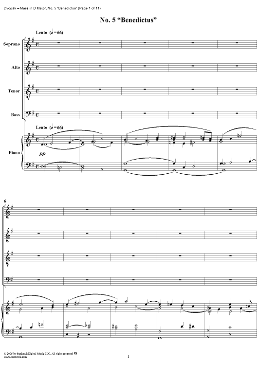 Mass in D Major, No. 5: Benedictus