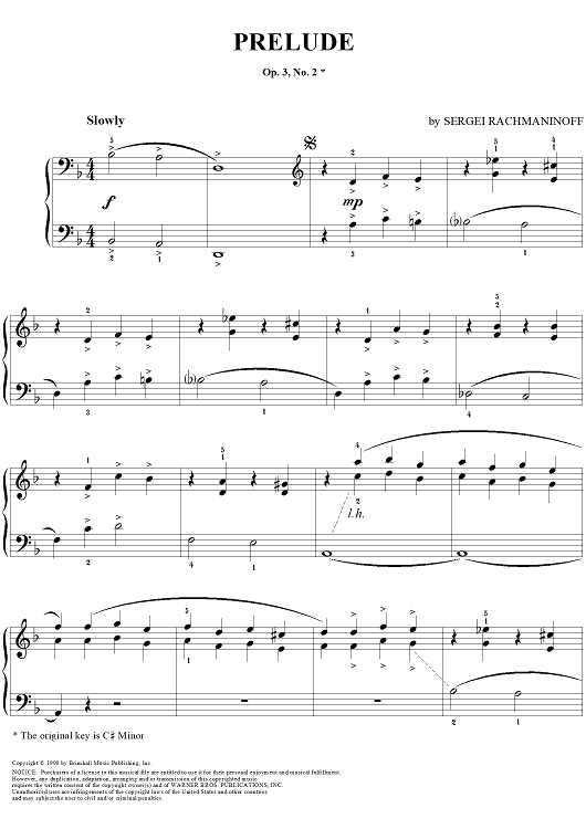 Prelude, Op. 3, No. 2