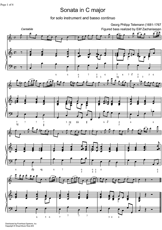 Sonata C Major - Score