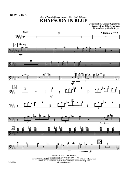 Rhapsody in Blue - Trombone 1