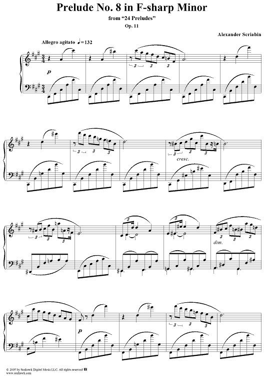 Prelude No. 8 in F-sharp minor
