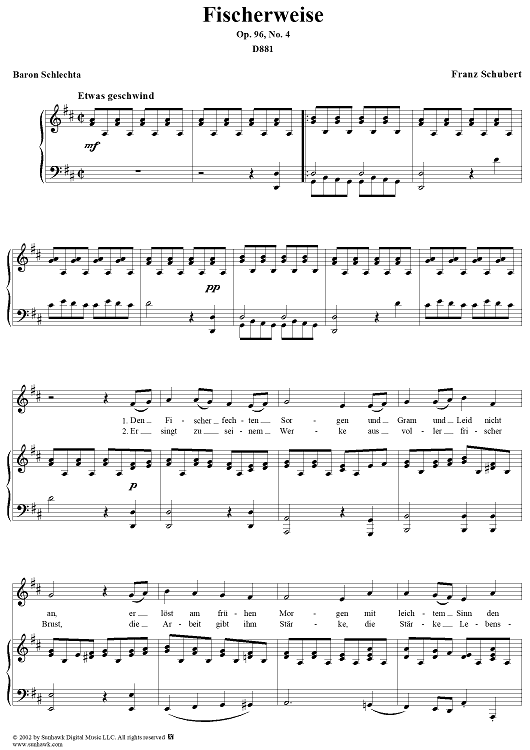 Fischerweise, Op. 96, No. 4, D881