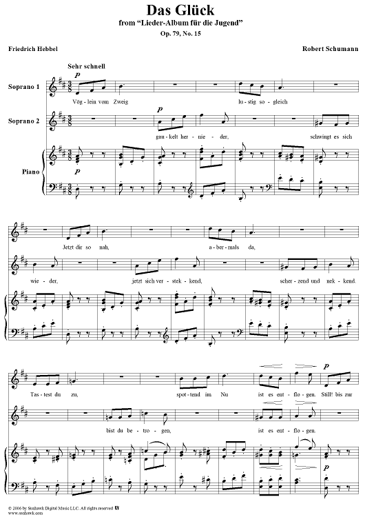 Das Glück, No. 15, Op. 79