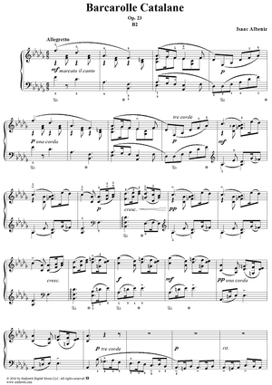 Barcarolle Catalane in D-flat Major, Op. 23