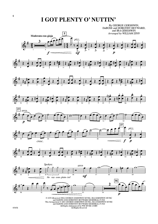 I Got Plenty o' Nuttin' - Violin 1