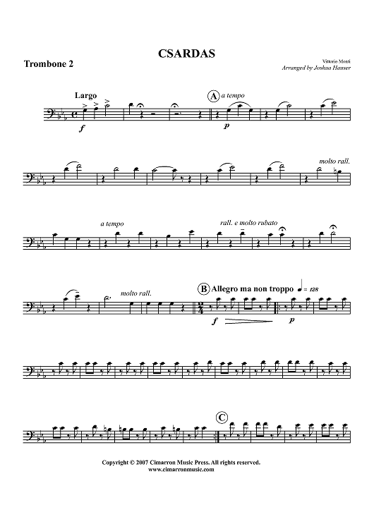 Csardas - Trombone 2