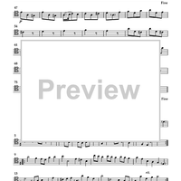 Water Music Selections for Trombone Quartet - Trombone 1 (tenor clef)