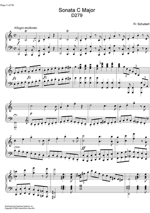 Sonata No. 2 C Major D279