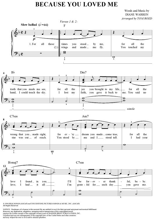 Because You Loved Me