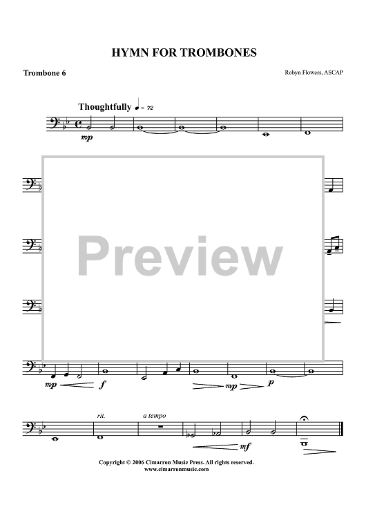 Hymn for Trombones - Trombone 6