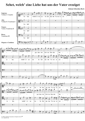 Sehet, welch' eine Liebe, BWV64