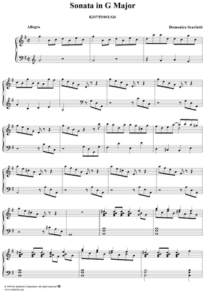 Sonata in G major, K. 337