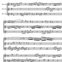 Three Part Sinfonia No. 2 BWV 788 c minor - Score