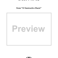 Duet No. 12, from "12 Instructive Duets" - Violin 1