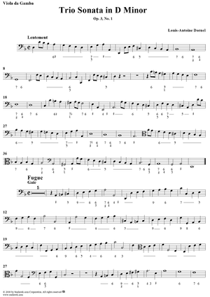 Trio Sonata in D Minor, Op. 3, No. 1 - Viola da gamba