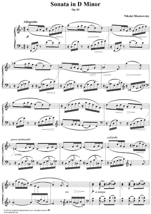 Sonata in D Minor, Op. 83