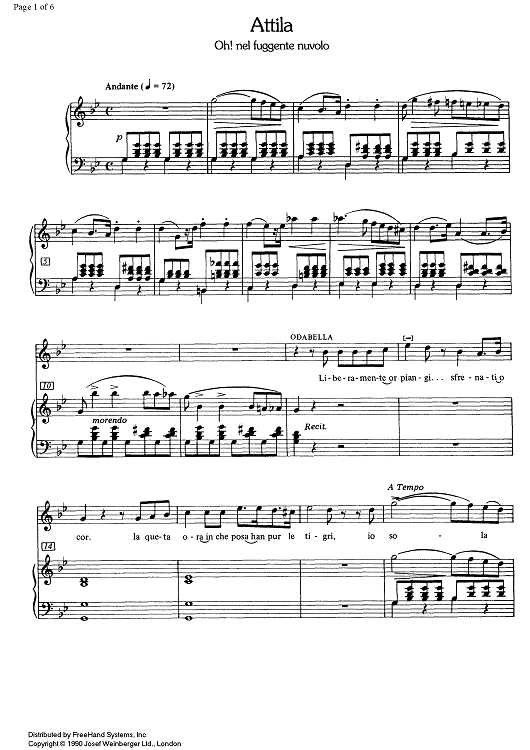 Oh! nel fuggente nuvolo from Attila