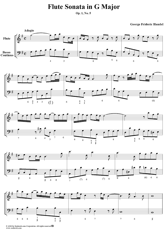 Flute Sonata in G major, HWV 363b
