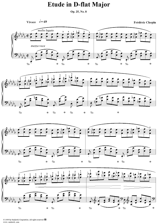 Etude Op. 25, No. 8 in D-flat Major