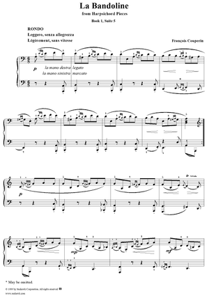 Harpsichord Pieces, Book 1, Suite 5, No. 8: La Bandoline