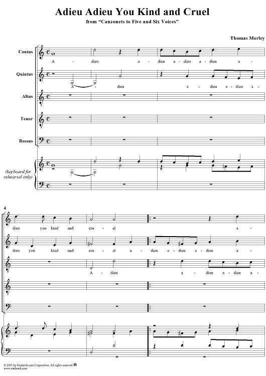 Adieu Adieu You Kind and Cruel