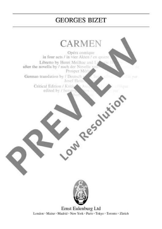 Carmen - Full Score