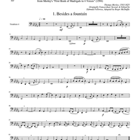 Two Madrigals, Vol. 11 - from Morley's "First Book of Madrigals to 4 Voices" (1594) - Trombone 4