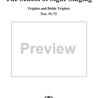 The School of Sight-Singing, Nos. 51 - 73