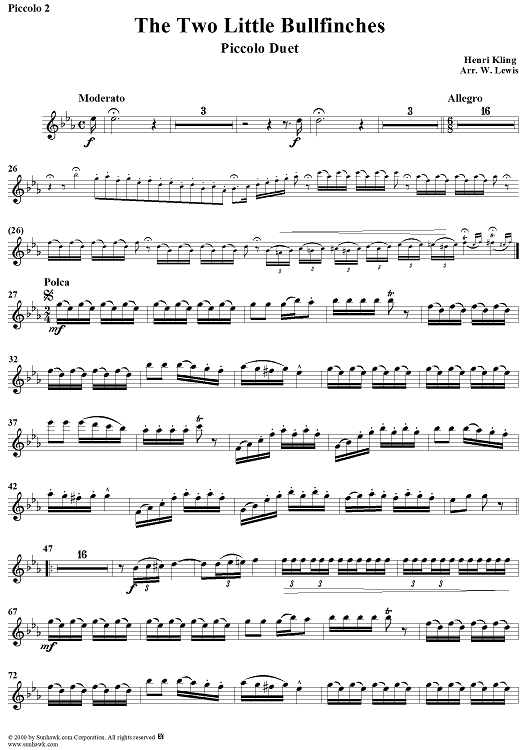 The Two Little Bullfinches - Piccolo 2