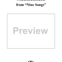 Mädchenfluch - No. 9 from "Nine Songs" Op. 69