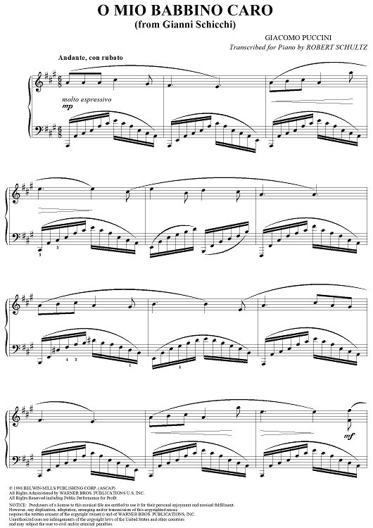O Mio Babbino Caro, from "Gianni Schicchi"