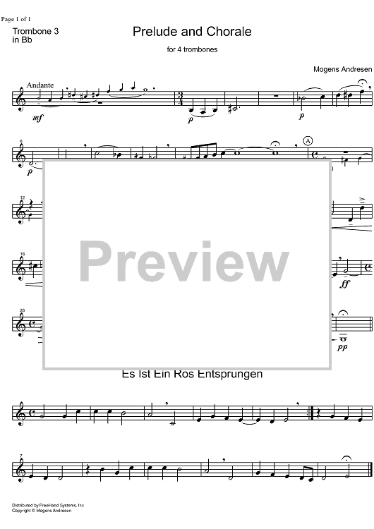 Prelude and Chorale - B-flat Trombone 3